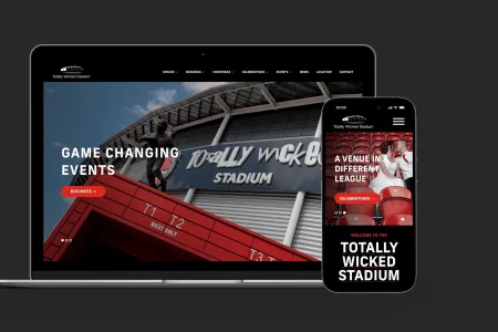 desktop and mobile version of website 2