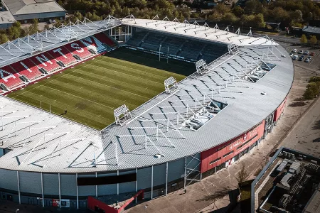 birds eye view of stadium