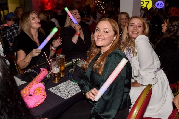 table of girls at crazy bingo